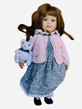 Chantal Poulin “May Baskets" Porcelain Collector Doll
